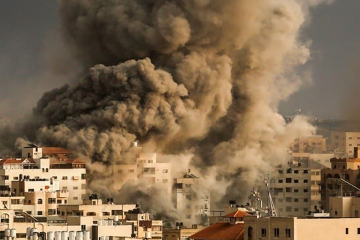  انفجارات قرب قاعدة غولاني الاسرائیلیة العسكرية في الجليل ⁧.